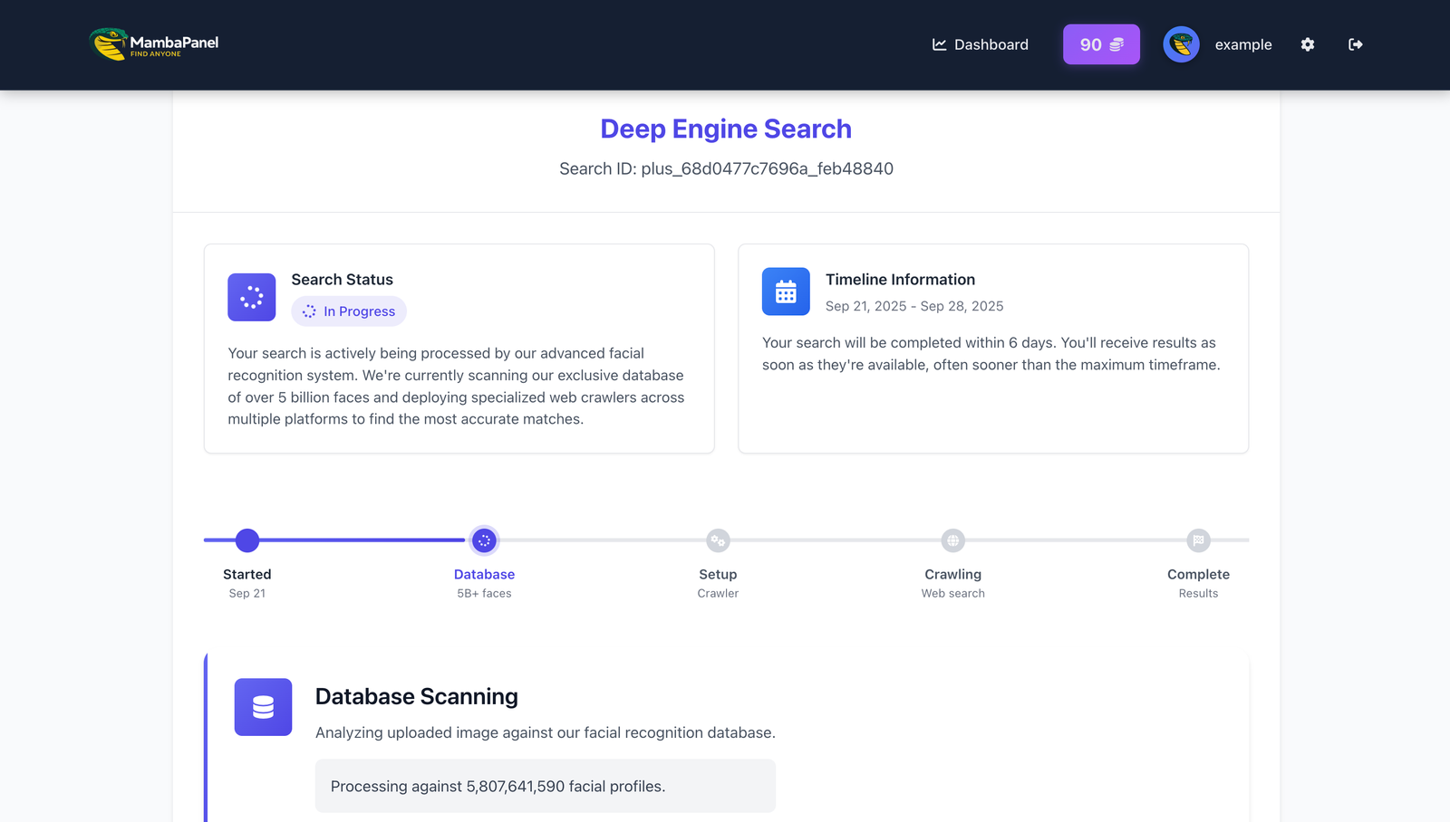 Database Scanning Stage